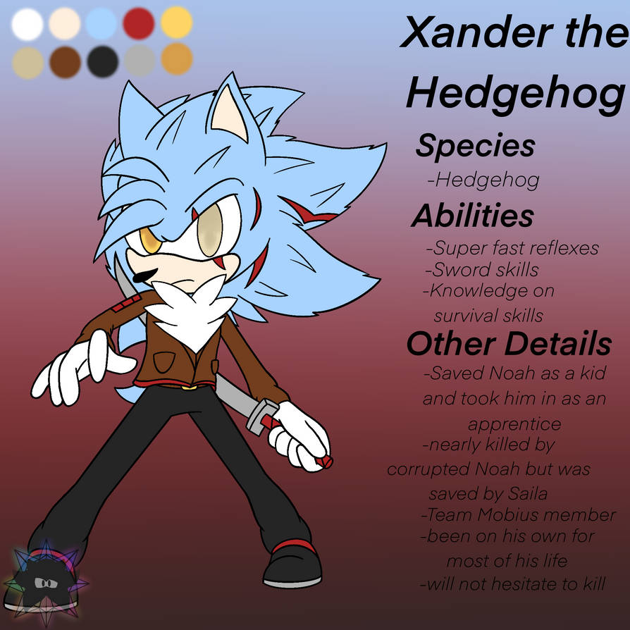 Xander the Hedgehog Ref by ShadAmyForLifeUwU on DeviantArt