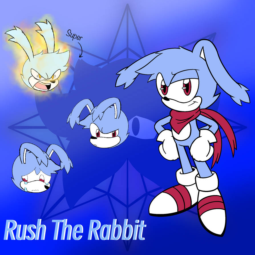 Rush the Rabbit (Proto Sonic redesign) by ShadAmyForLifeUwU on DeviantArt