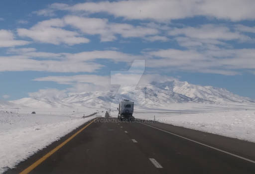 Snow Covered Desert Mountain