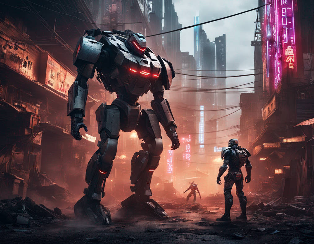 A futuristic, high-stakes battle by sshariq322 on DeviantArt