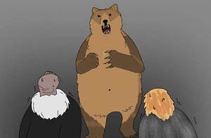 Bear and the Two Vultures by Bilithecapybara