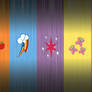 MLP Wallpaper 6 Cutie Marks w. Shadows