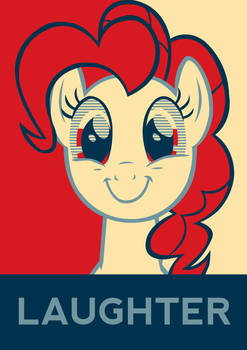 Pinkie Pie Laughter (pop art OBEY style)