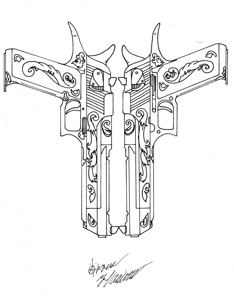 Custom Engraved Desert Eagles (Uncolored)