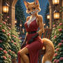 Vixen on Chair at Night