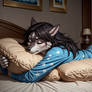 Dozing Wolf Woman