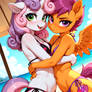 Sweetie Belle Scootaloo Hug