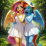 Fluttershy Rainbow Dash Girly Day