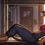 Relaxing Doberman Girl