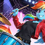Rainbow Dash Drumming