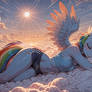 Rainbow Dash Cloud Napping