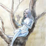 Girl on a tree