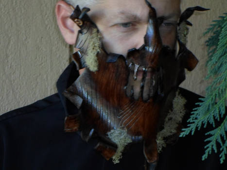 Evil leather tree ent bark mask