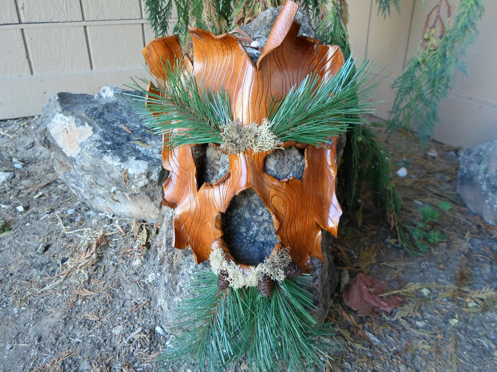 Leather Pine Ent Tree Bark mask