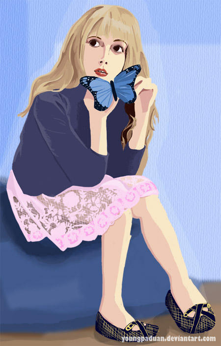 The Blue Butterfly by youngpaduan on DeviantArt