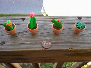 Polymer clay cacti