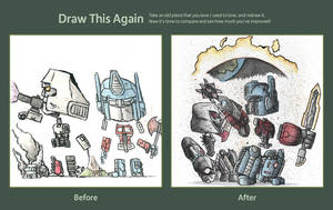 draw this again- transformers megatron and optimus