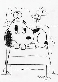 Snoopy's interupted snooze