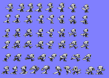 SpikesTheCat sprite sheet