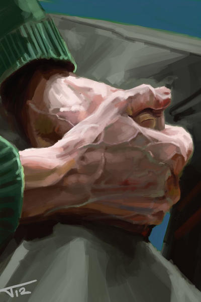 Elderly Hands (speedpaint) by HarlequiNQB