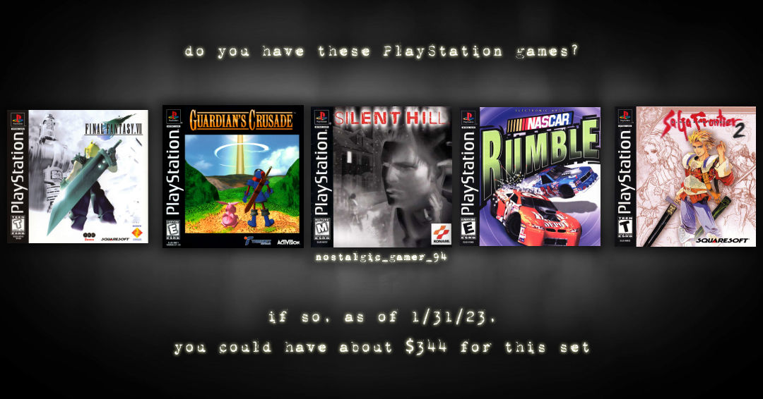 $344 for this set of PlayStation games by nostalgicgamer94 on DeviantArt
