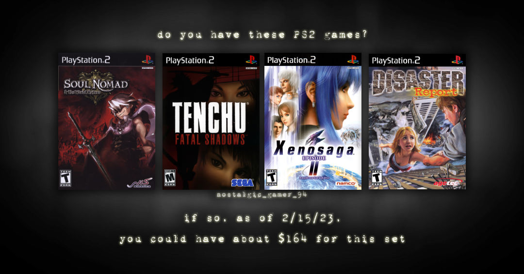 $164 for this set of PS2 games by nostalgicgamer94 on DeviantArt