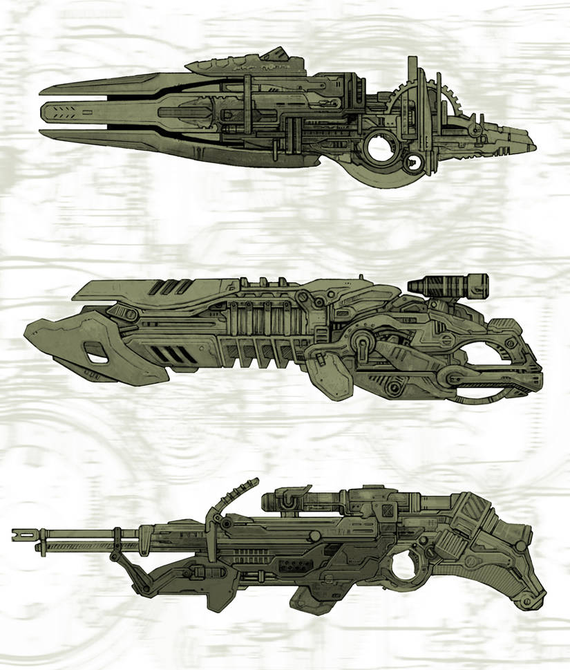 Tech Rifles Deviantart rifle sketches by chrislazzer on DeviantArt