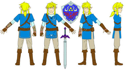 Link Breath of the wild fanart full pose sheet