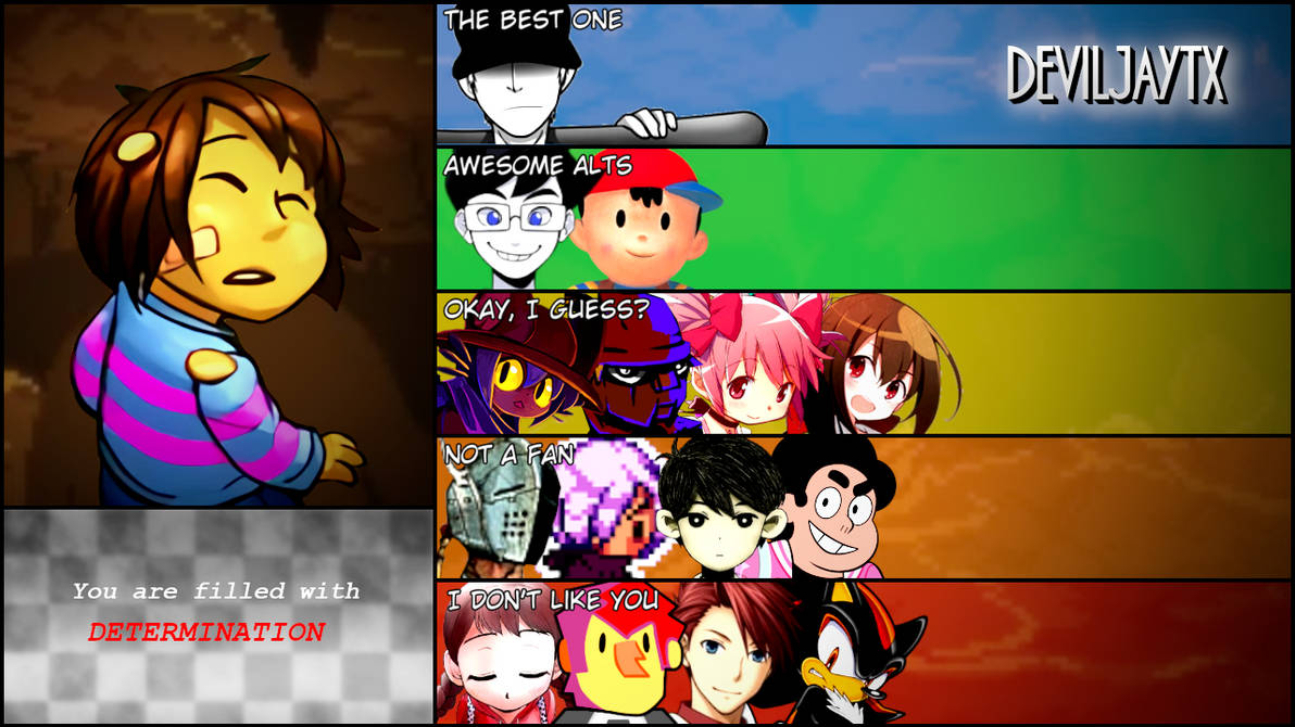 Frisk Levels Frisk Matchup Ranking by DevilJayTX on DeviantArt