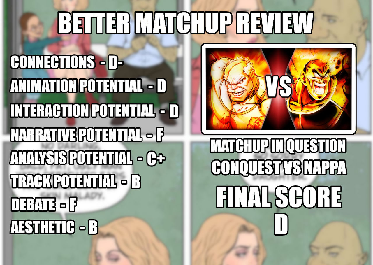 MATCHUP REVIEW: CONQUEST VS NAPPA by DevilJayTX on DeviantArt