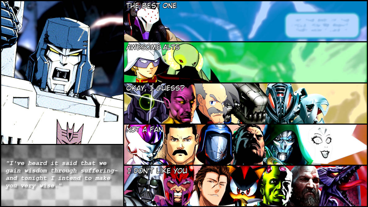 Megatron Matchup Ranking by DevilJayTX on DeviantArt