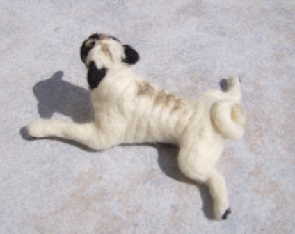 Pug Wool Sculpture