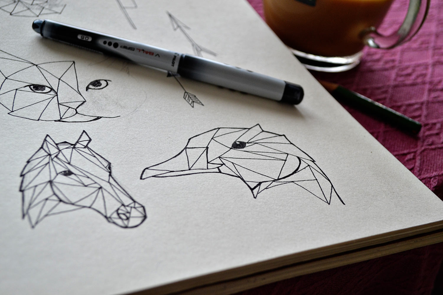 geometric animal drawings by Pumora on DeviantArt geometric animal drawings by Pumora on DeviantArt