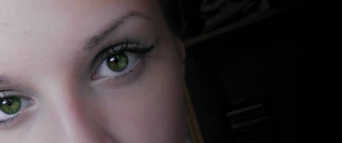 Green eyes.