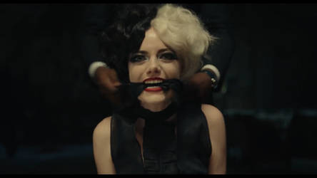 Emma Stone gagged