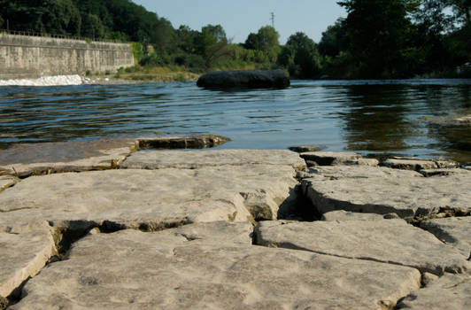 Stones and water