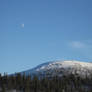 Norway - Moon and hill