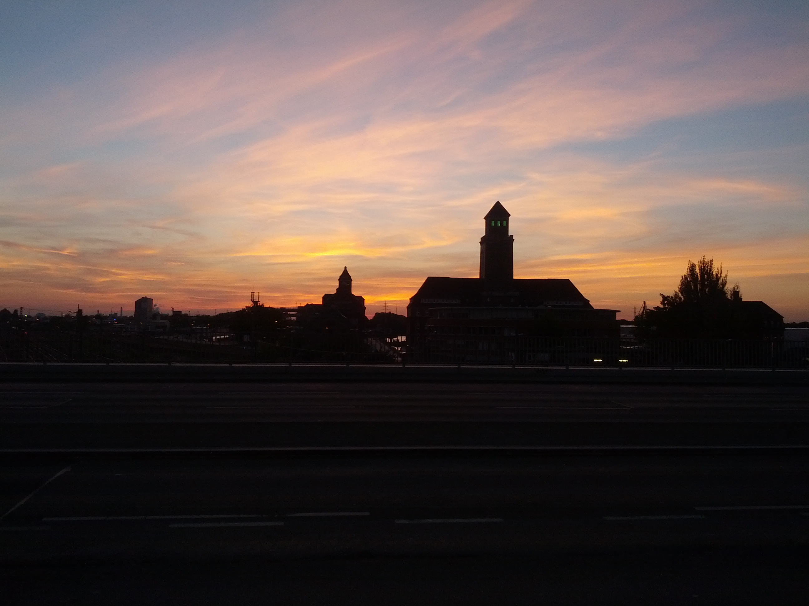 A part of Berlin at sunset