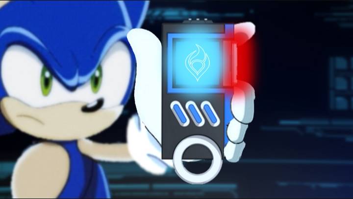 Dig Sonic Sonic Using His Digivice by Terraformer09 on DeviantArt