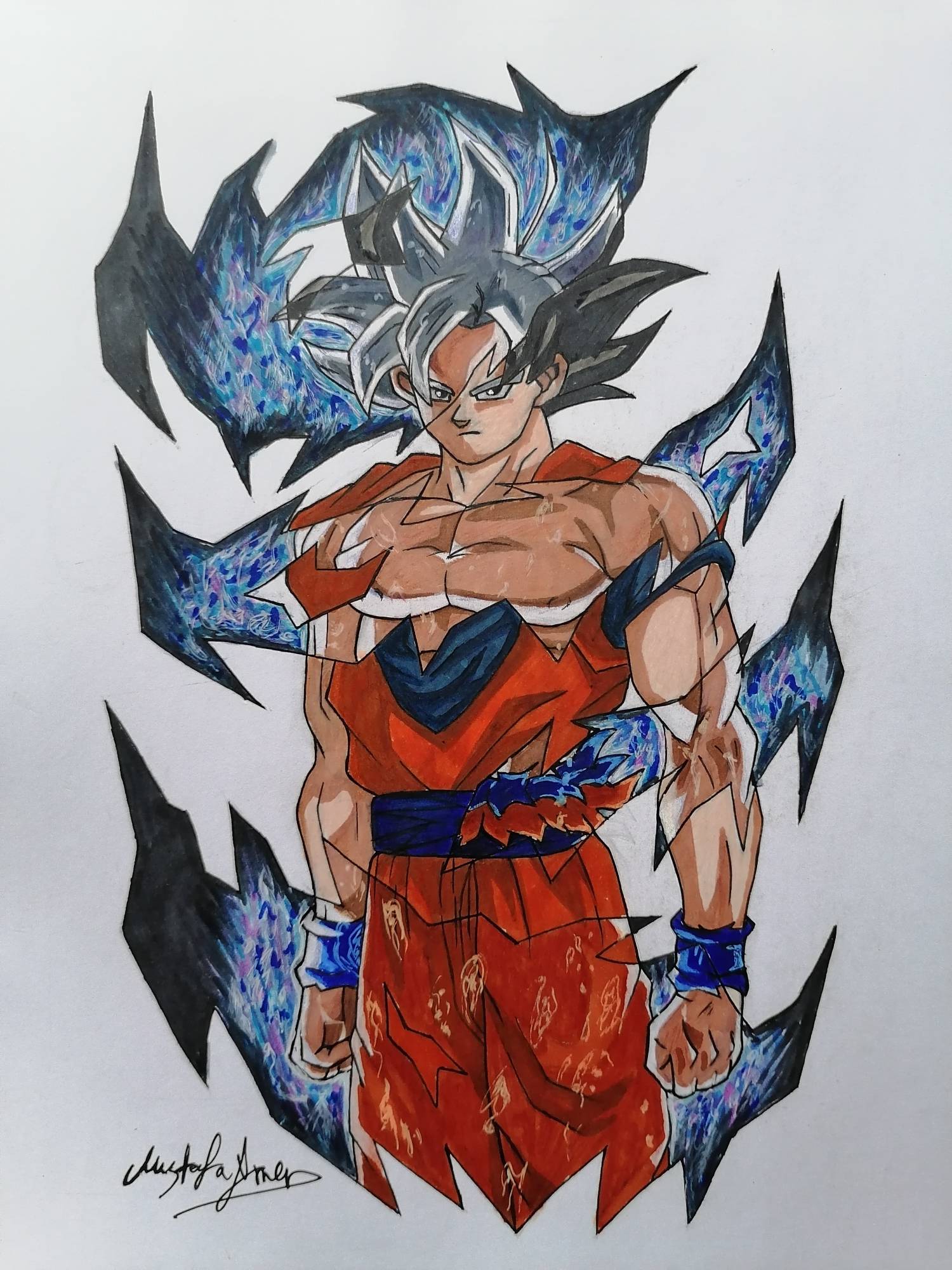 HOW TO DRAW GOKU ULTRA INSTINCT FROM DRAGON BALL SUPER 