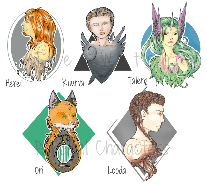 The Watch - Faces Gallery / First characters by Rena-Circa on DeviantArt