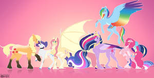 Mane 6 Redesing Full piece