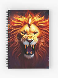 The Great Lion of Fire spiral-notebook