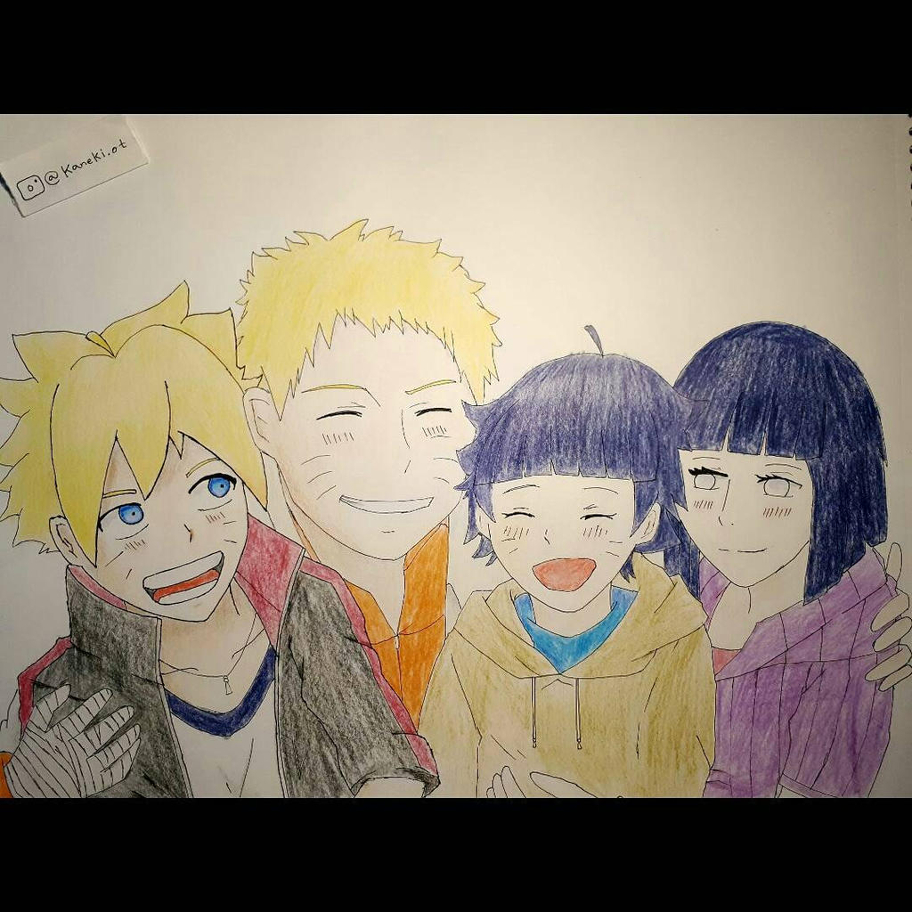 Speed Drawing - Uzumaki Family (Naruto, Hinata, Boruto and Himawari) 
