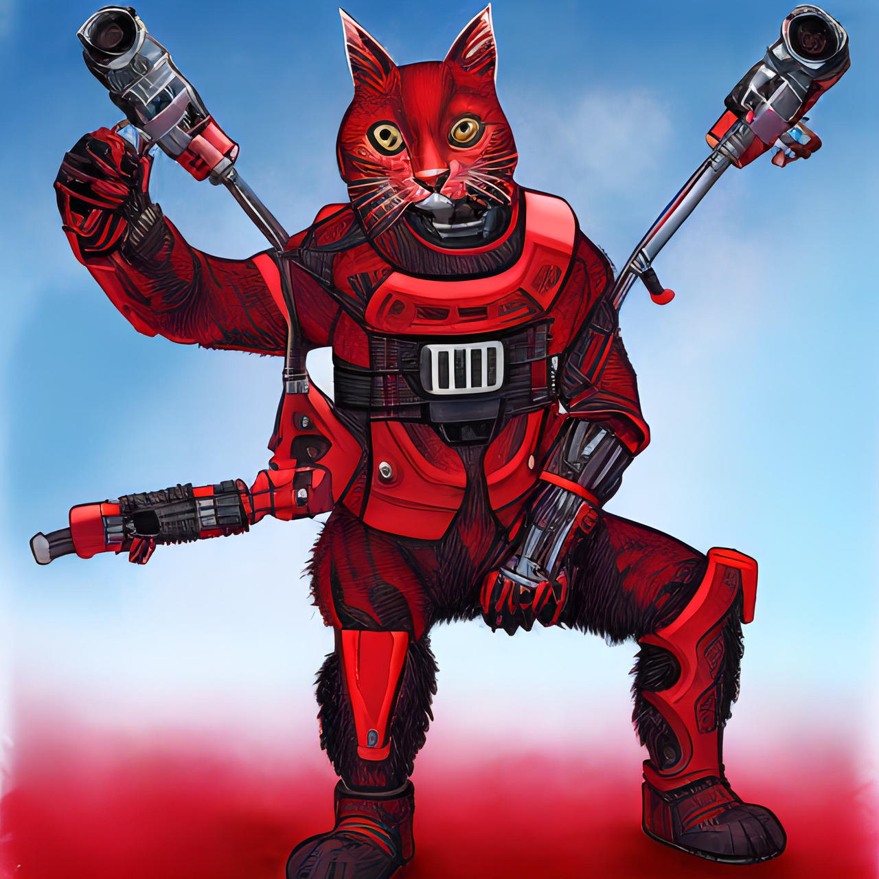 Red cat by Charopos on DeviantArt