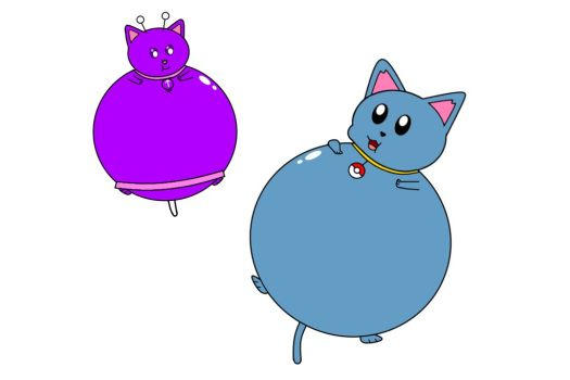 bluecatriolu and helium cat inflated by MicaloonSoul on DeviantArt