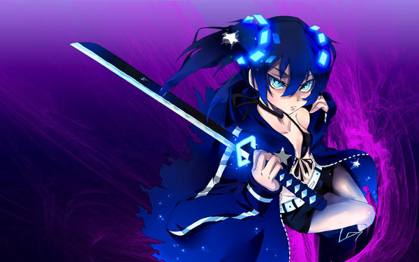 The Black Rock Shooter In purple.