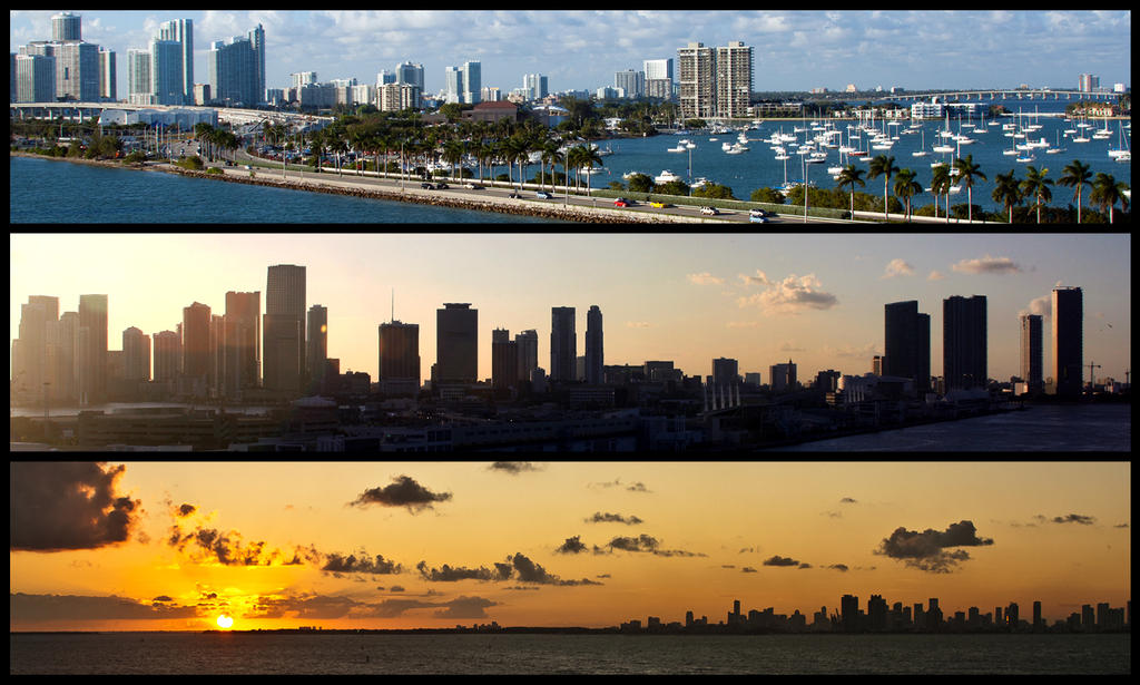 Miami Simplistic Miami Triptych by SpecterCody on DeviantArt