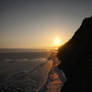 sunset on a frozen lake - baikal - sibiria