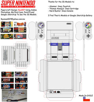 Snes Papercraft set